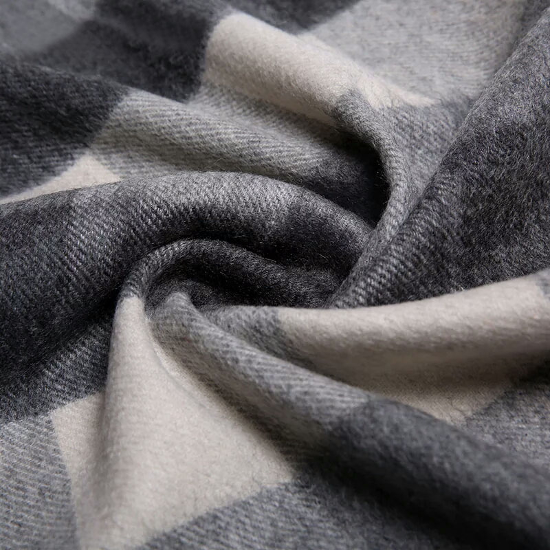 Pure Cashmere Scarves Black Brown White Men Winter Scarf